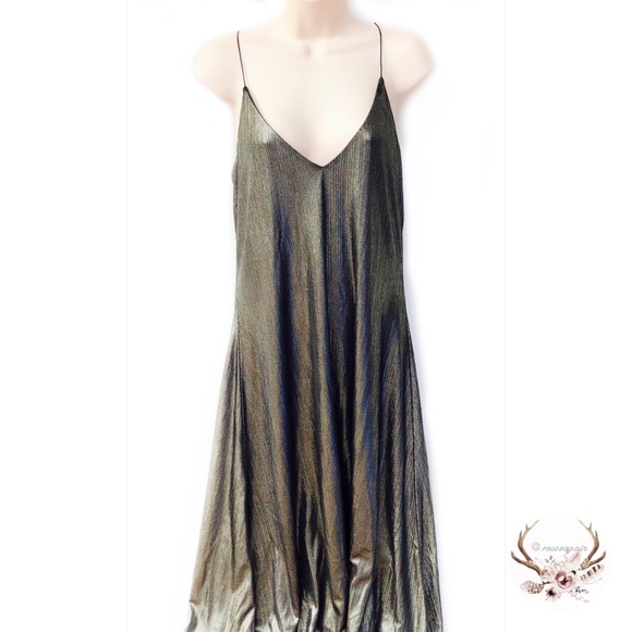 House of Harlow Revolve Metallic Midi Dress NWT - Picture 7 of 8